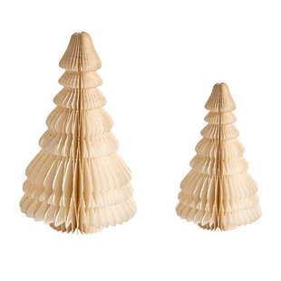 Beliani - SKJOMA - Set van 2 kerstfiguren - Beige - Papier