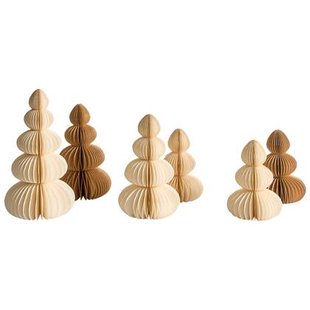 Beliani - RANELVA - Set van 6 kerstfiguren - Bruin|beige - Papier
