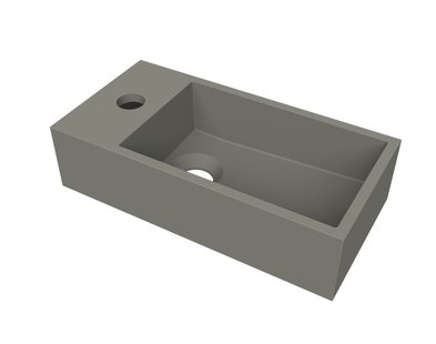 Fontein Arcqua Flair 36x18x9 cm met Kraangat Links Mat Beton