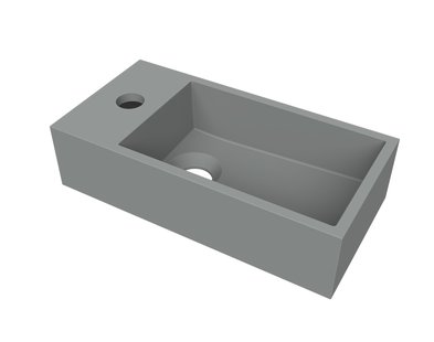 Fontein Arcqua Flair 36x18x9 cm met Kraangat Links Mat Grijs