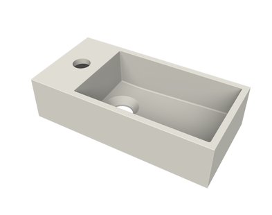 Fontein Arcqua Flair 36x18x9 cm met Kraangat Links Mat Zand