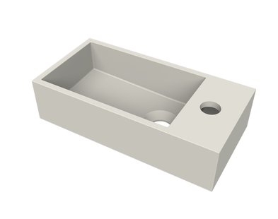 Fontein Arcqua Flair 36x18x9 cm met Kraangat Rechts Mat Zand