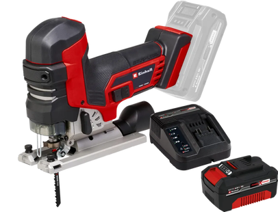 Einhell TP-JST 18/135 Li BL Solo + Einhell 18 V/4.0 Ah Starter Kit - Power X-Change