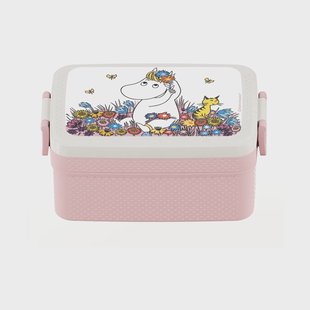 Rätt Start Mumin Äng lunchbox 12x18,5 cm Lila-roze
