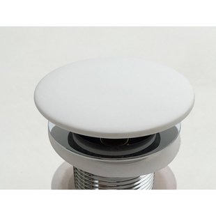 ZEZA Alexia waskom klikwaste kapje - Solid Surface - enkel bovenzijde - wit mat JZ9033M