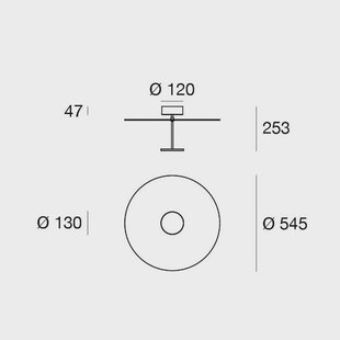 Linea Light LED plafondlamp Stilo_S, wit, Ø 55 cm