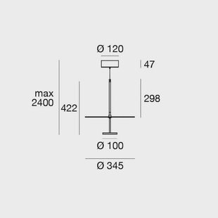 Linea Light LED hanglamp Stilo_P, wit,  Ø 35 cm, IP40