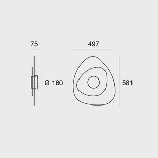 Linea Light LED wandlamp Joint_W, ovaal, 58 cm, wit, metaal