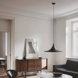 Linea Light Hanglamp Morgana, zwart/nikkel, metaal, Ø 48 cm, E27