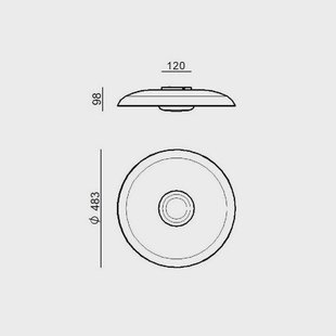 Linea Light LED plafondlamp Basin_P, wit, metaal, Ø 48 cm
