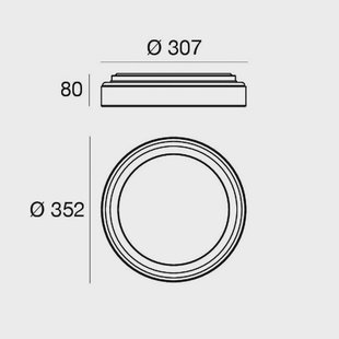 Linea Light LED wandlamp Iside, wit, metaal, Ø 35 cm, IP40