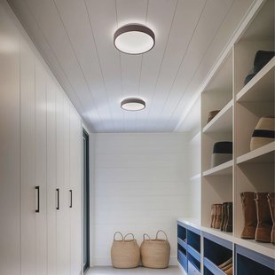 Linea Light LED wandlamp Iside, bruin, metaal, Ø 35 cm, IP40