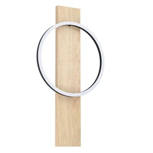 Eglo Wandlamp Boyal Hout Zwart 12w