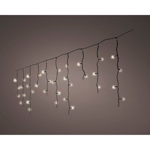 Decoris Icicle Compact Lichtsnoer - 256 Led's - Warm Wit - 18cm - Binnen & Buiten