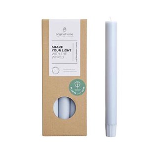 Originalhome dinerkaarsen - ø 2,2 x 20 cm - Lichtblauw - set van 10