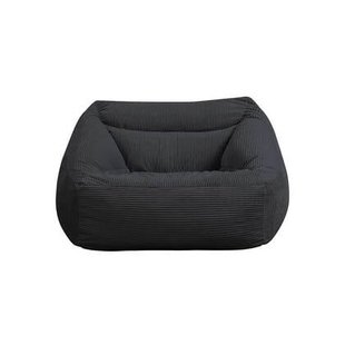 Home Deluxe Zitzak Fauteuil - Ribfluweel - Antraciet