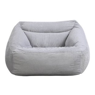 Home Deluxe Zitzak Fauteuil - Ribfluweel - Lichtgrijs