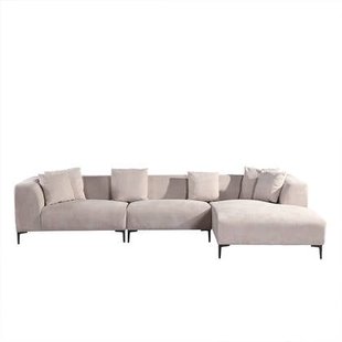 Home Deluxe Hoekbank met Chaise Longue Rechts - Webstof - Beige