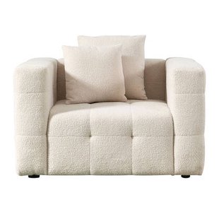 Home Deluxe Fauteuil - Bouclé - Beige