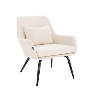 Home Deluxe Sessel - Webstof - Wit|Beige