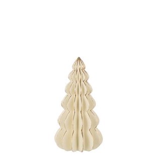 J-Line decoratie Boom Origami - polyresin - wit|goud - mediu