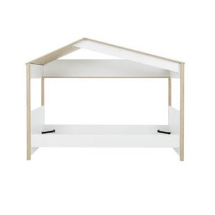 Calicosy - MATIS Hutbed 90x200 cm - H165 cm - Wit|Hout