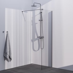 BRAUER Season inloopdouche model C helder glas 60x200 incl. glascoating RVS-kleurig geborsteld