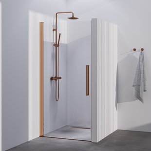 BRAUER Season nisdeur model A met draaideur helder glas 60x200 omkeerbaar incl. glascoating Season-Koper