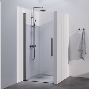 BRAUER Season nisdeur model A met draaideur helder glas 60x200 omkeerbaar incl. glascoating Season-Gunmetal