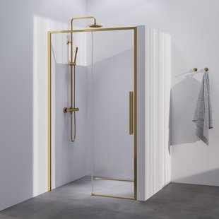 BRAUER Season nisdeur model B met schuifdeur helder glas 100x200 omkeerbaar incl. glascoating Season-Goud