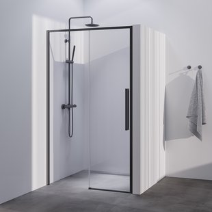 BRAUER Season nisdeur model B met schuifdeur helder glas 100x200 omkeerbaar incl. glascoating Season-Gunmetal