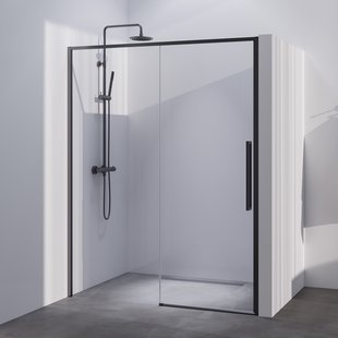 BRAUER Season nisdeur model B met schuifdeur helder glas 140x200 omkeerbaar incl. glascoating Season-Gunmetal