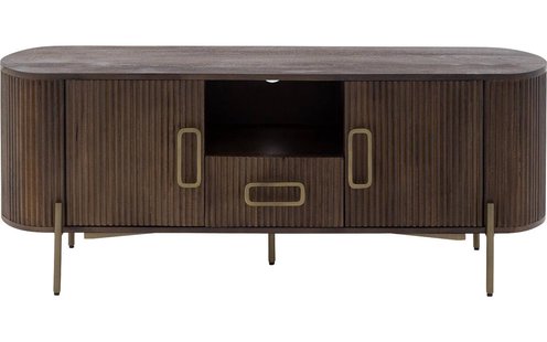 Goossens Tv Meubel Dagmar, 2 deuren 1 lade 1 open vak