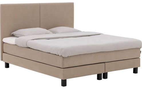 Goossens Boxspring Compleet Gs 180 Compleet, Vlak 180 x 200 cm box (=2x90cmx200cm) 2x matras gestoffeerd pocketvering, 1x matrastopper joy deluxe