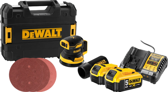DeWalt DCW210NT-XJ 5,0 Ah Accu (2x) Compleet Pakket