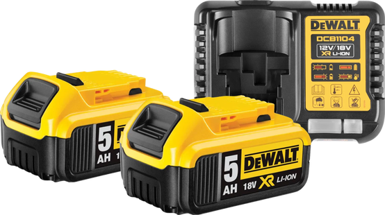 DeWalt DCB184-XJ 18V 5,0 Ah Accu (2x) + XR Multivoltage