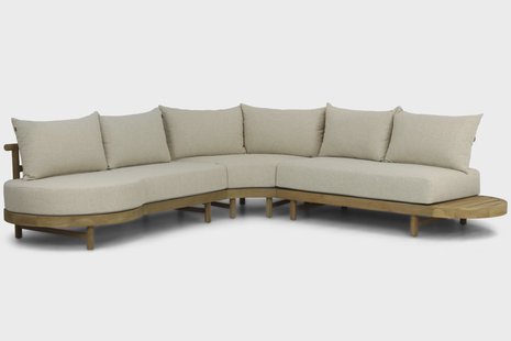 Santika Kayu hoek loungeset 3-delig