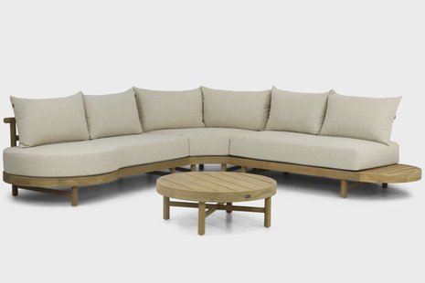 Santika Kayu hoek loungeset 4-delig