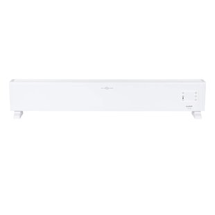 Eurom Alutherm Convectorkachel - 145x21cm - IP24 - 2500watt - wifi - vloer/wand- Horizontaal - metaal wit mat 361056