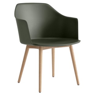 &amp;tradition Rely HW76 Stoel Onderstel Eikenhout Brons Groen