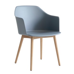 &amp;tradition Rely HW76 Stoel Onderstel Eikenhout Licht Blauw