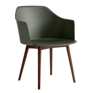 &amp;tradition Rely HW76 Stoel Onderstel Walnoot Brons Groen