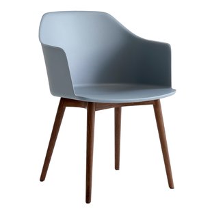 &amp;tradition Rely HW76 Stoel Onderstel Walnoot Licht Blauw