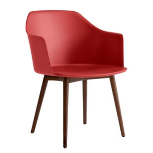 &amp;tradition Rely HW76 Stoel Onderstel Walnoot Vermilion Red