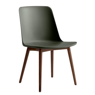 &amp;tradition Rely HW71 Stoel Walnoot Onderstel Brons Groen