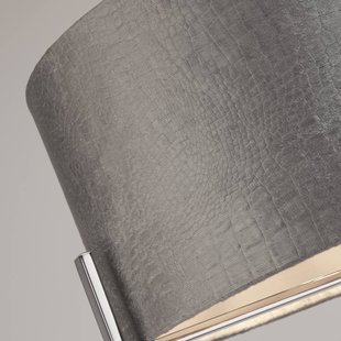 Searchlight Plafondlamp Kyran, grijs, metaal, fluweel, Ø 40 cm, E27