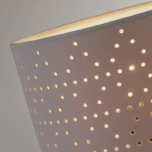 Searchlight Tafellamp Taave, grijs/zwart, textiel, metaal, 27 cm, E14