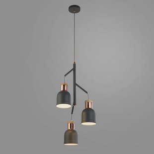 Searchlight Hanglamp Barham, grijs, metaal, 3-lamps, E27