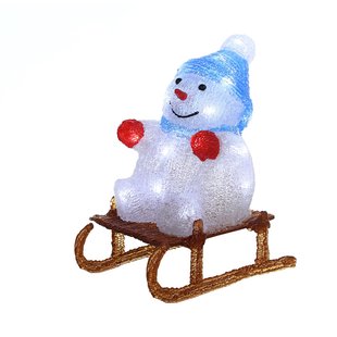 Central Park Verlichte Sneeuwpop Acryl Led 33cm