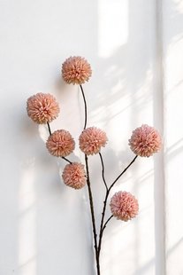 Kunstbloem Pompom - Zalm - 98 cm